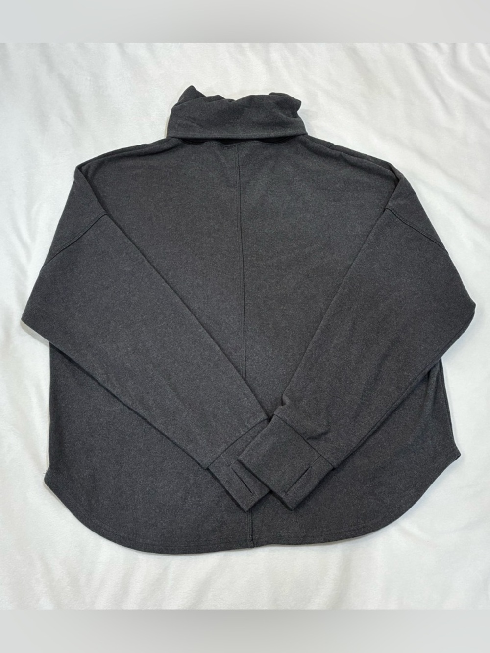 Varley Rainer Roll Neck Jumper Brushed Rib Iron Marled Gray Medium Women’s - Picture 4 of 11